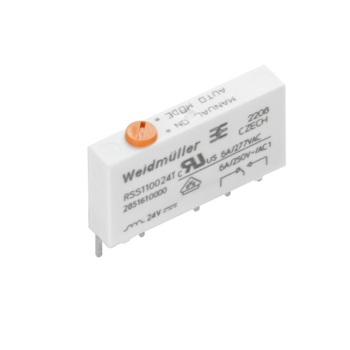 Miniature switching relay, 24 V DC, No, 1 CO contact AgSnO , 250 V AC, 6 A, Test button available Yes