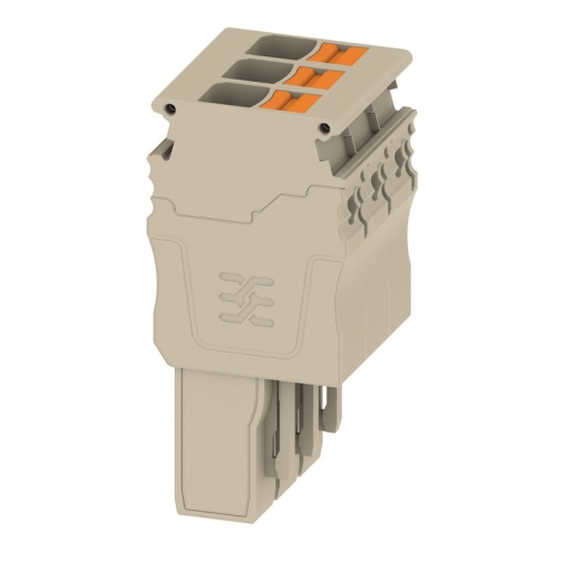 Plug terminal, PUSH IN, 6 mm², 30 A, 500 V, Number of connections 3, Number of poles 3, Width 24.3 mm