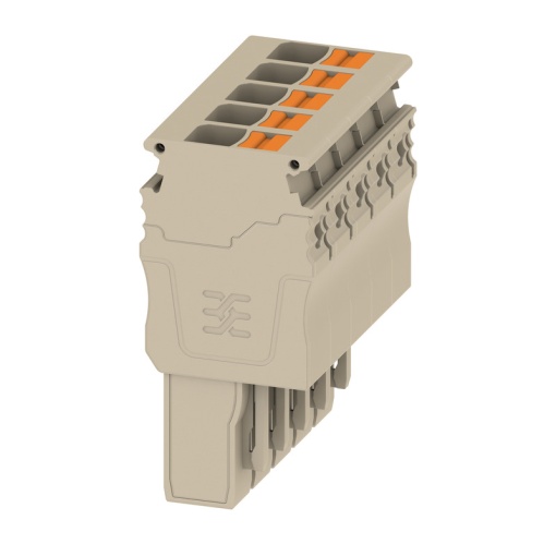Plug terminal, PUSH IN, 6 mm², 30 A, 500 V, Number of connections 5, Number of poles 5, Width 40.5 mm