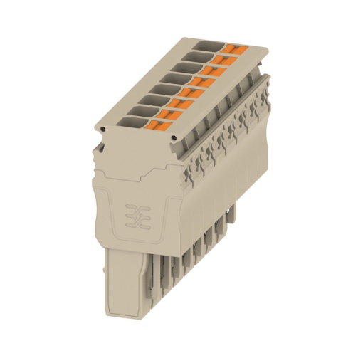 Plug terminal, PUSH IN, 6 mm², 30 A, 500 V, Number of connections 8, Number of poles 8, Width 64.8 mm