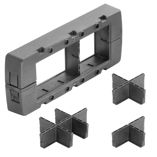 Sealing frame Cable entries system, Cabtite cable entry system, Polyamide, glass fibre-reinforced, Deep black, 153 x 64 x 24.2 mm, -40 C120 C, 