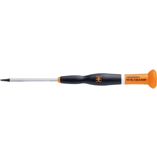 Slotted screwdriver, Blade thickness A 6 mm, Blade width B 35 mm, Blade length 60 mm, Form Slotted