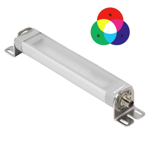LED module, Red, Green, Blue, White, 10.2 W, IP67, Pin connector, Connection thread M12