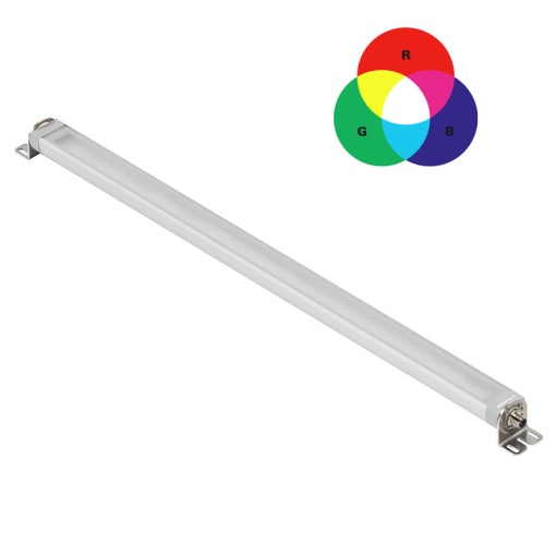LED module, Red, Green, Blue, White, 38.7 W, IP67, Pin connector, Connection thread M12