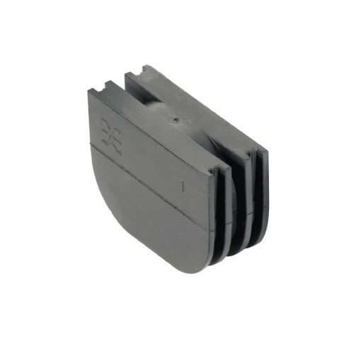Sealing insert housing, Blank seal, IP65, with corresponding enclosure, EPDM