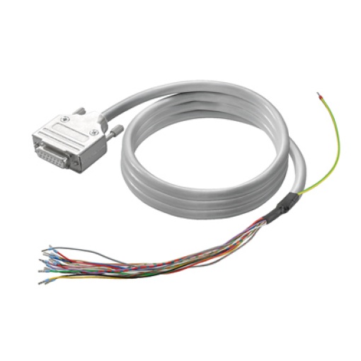 PLC-wire, Analogue signals, 15-pole, Cable LIHCH, 0.5 m, 0.25 mm²