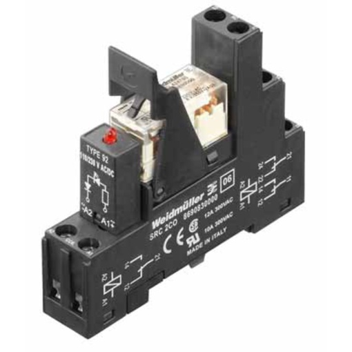 Relay module, 115 V AC, red LED, 2 CO contact AgNi , 250 V AC, 8 A, Screw connection