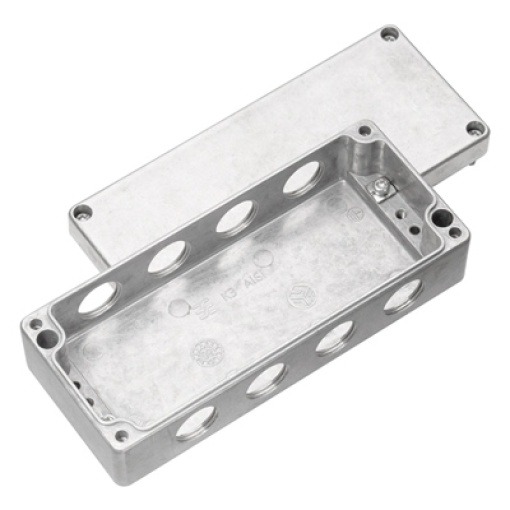 Metal housing, Width 165 mm, Height 70 mm, Depth 45 mm, Aluminium AlSi12