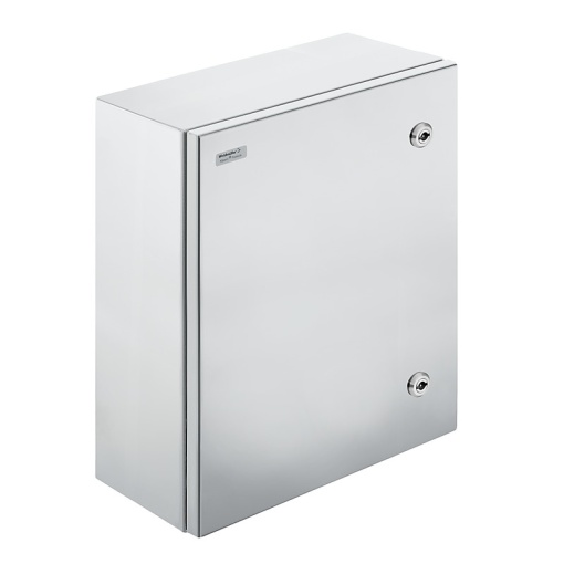 Metal housing, Width 400 mm, Height 500 mm, Depth 200 mm, untreated, Flange plate Yes, Bottom, Stainless steel 1.4301 304