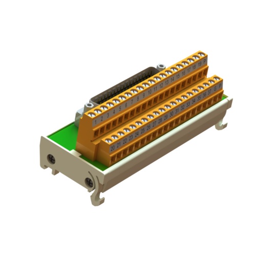 Interface module with terminal, connector, D-sub connectors, acc. to IEC 60807  DIN 41652, 15-pole female, LPK 2H 5.08mm, Screw connection