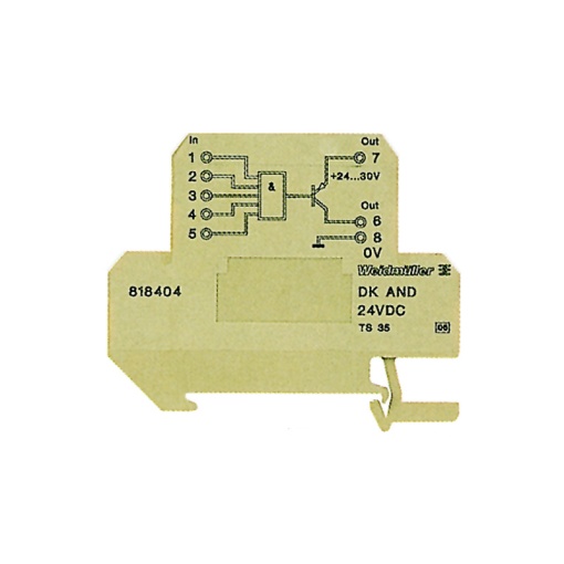 Function component signal processing, AND gate, Rated input level 24 V DC High, 0 V  Low