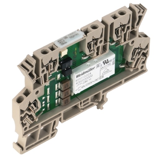 Relay module, 230 V AC 10 %, Green LED, 1 CO contact AgSnO , 250 V AC, 6 A, Tension-clamp connection