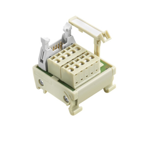 Interface module with terminal, connector, built-in, Plug-in connector in acc. with IEC60603-13  DIN41651, 10-pole, Tension-clamp connection