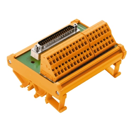 Interface module with terminal, connector, D-sub connectors, acc. to IEC 60807  DIN 41652, 37-pole plug, LM2NZF 5.08mm, Tension-clamp connection