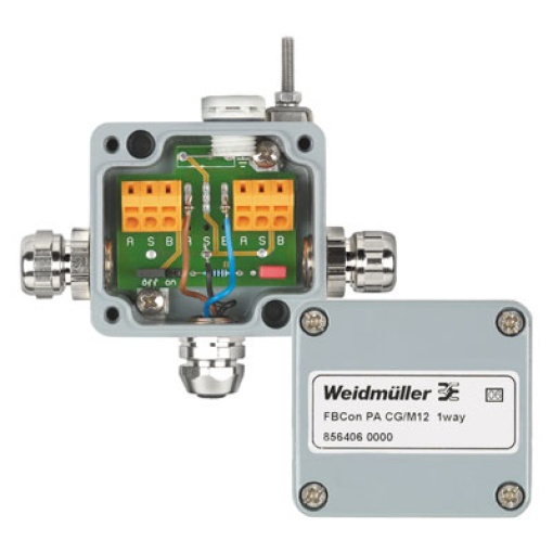 Field bus distributor, 1-way distributor, Housing main material Aluminium, AISi12, Aluminum, Profibus-PA, Foundation Fieldbus