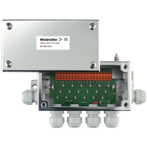 Field bus distributor, 4-channel distributor LIMITER, Housing main material Stainless steel, rust-proof, Profibus-PA, Foundation Fieldbus