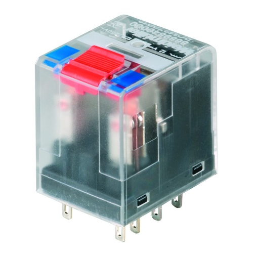 Miniature industrial relay, 12 V DC, No, 4 CO contact AgNi , 240 V AC, 6 A, Test button available Yes