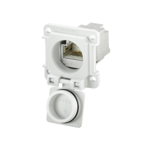 RJ45 connector, IP67, Connection 1 RJ45, Connection 2 IDCColour-coded pin assignment according to brEIATIA T568 A ., EIATIA T568 B