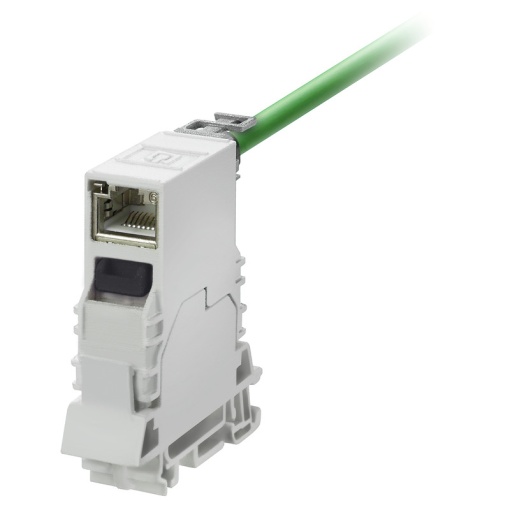 Feed-through plug-in connector RJ45, IP20, RJ45, IDC, EIATIA T568 A, AWG 26...AWG 22