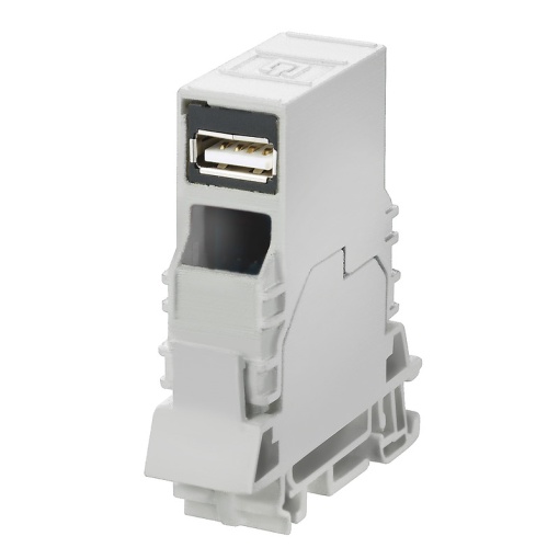 Feed-through plug-in connector USB, IP20, Connection 1 USB A, Connection 2 USB A