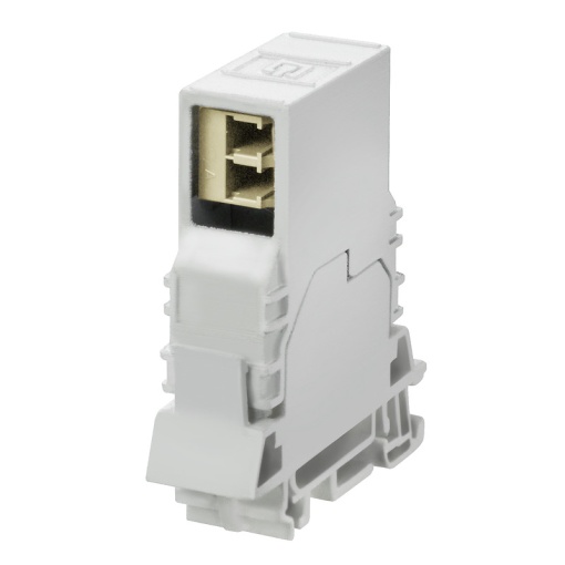 Feed-through plug-in connector optical fibre, IP20, LC Duplex, LC Duplex, Multimode, GOF, POF