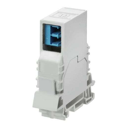 Feed-through plug-in connector optical fibre, IP20, LC Duplex, LC Duplex, Singlemode
