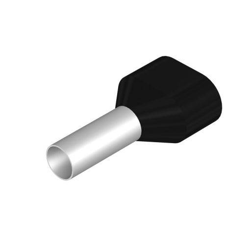 Wire end ferrule, 6 mm², Stripping length 20 mm, Colour black, Insulation Available