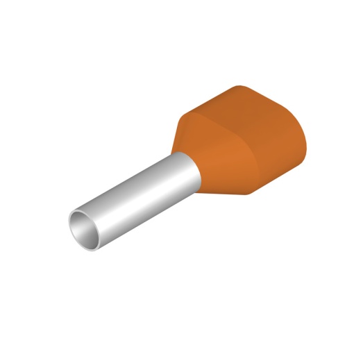 Wire end ferrule, 4 mm², Stripping length 15 mm, Colour orange, Insulation Available