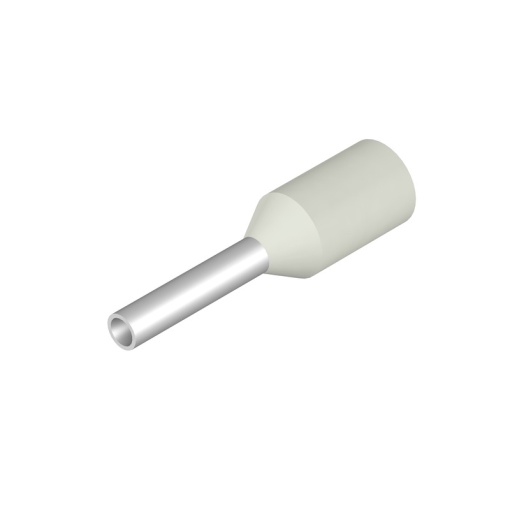 Wire end ferrule, 0.5 mm², Stripping length 8 mm, Colour white, Insulation Available