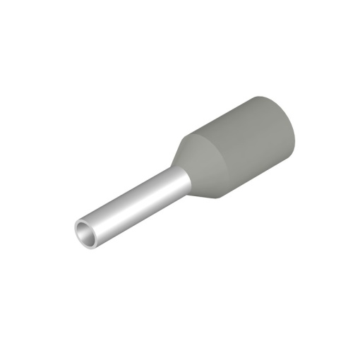 Wire end ferrule, 0.75 mm², Stripping length 8 mm, Colour grey, Insulation Available
