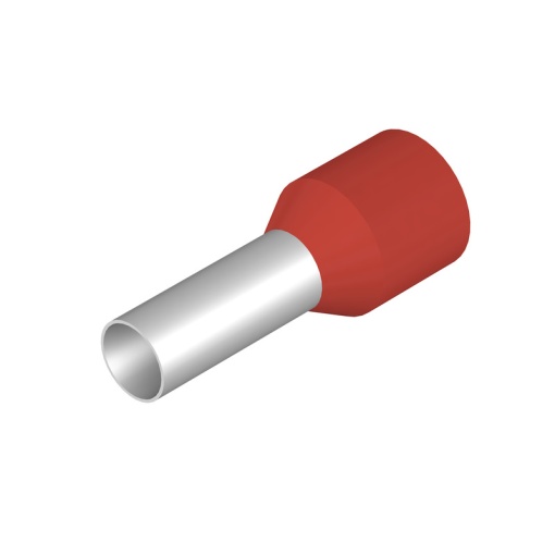 Wire end ferrule, 10 mm², Stripping length 15 mm, Colour red, Insulation Available