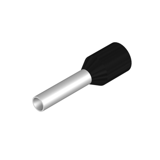 Wire end ferrule, 1.5 mm², Stripping length 10 mm, Colour black, Insulation Available