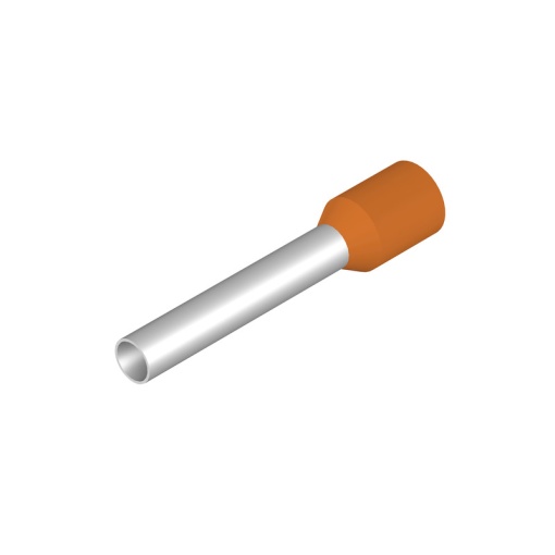 Wire end ferrule, 4 mm², Stripping length 20 mm, Colour orange, Insulation Available