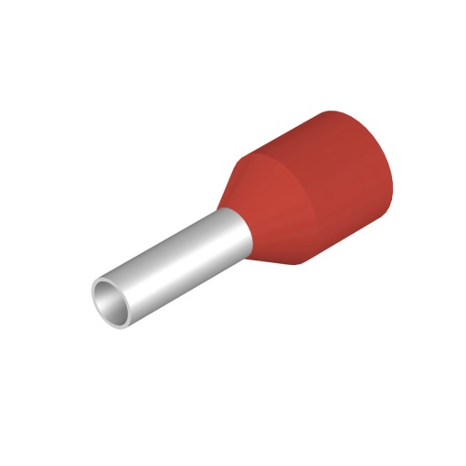 Wire end ferrule, 1.5 mm², Stripping length 8 mm, Colour red, Insulation Available