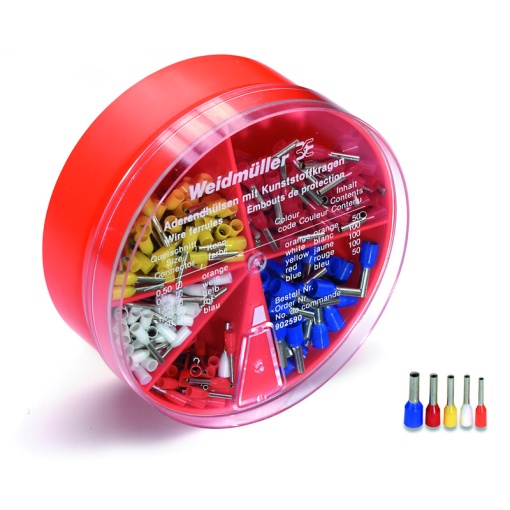 Assortment of wire-end ferrules, Crimping range, min. 0.5 mm², Crimping range, max. 2.5 mm², Colour code Weidmüller