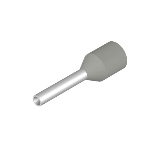 Wire end ferrule, 0.75 mm², Stripping length 10 mm, Colour grey, Insulation Available