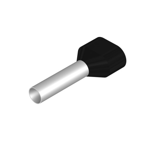 Wire end ferrule, 6 mm², Stripping length 24 mm, Colour black, Insulation Available