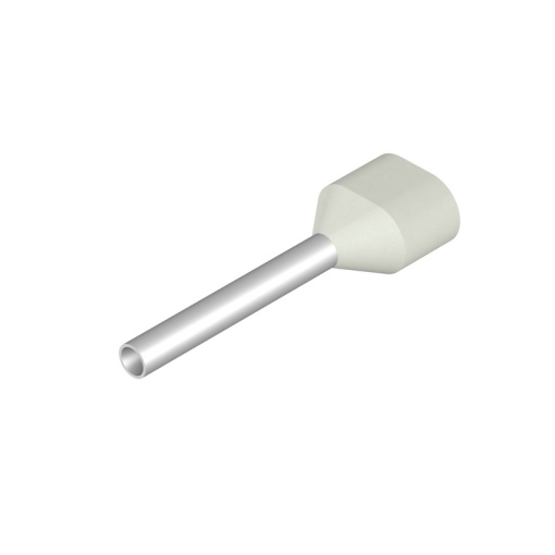 Wire end ferrule, 0.5 mm², Stripping length 15 mm, Colour white, Insulation Available