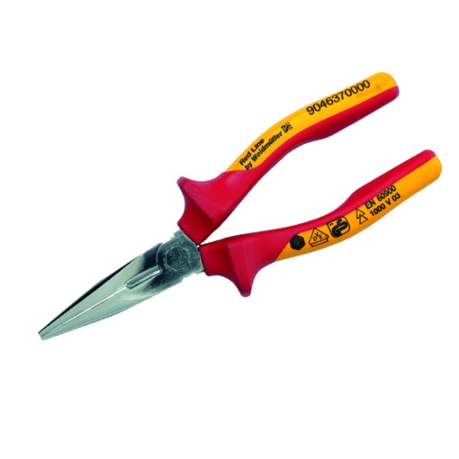 Snipe-nose pliers, 160 mm, straight, Protective insulation, 1000 V Yes