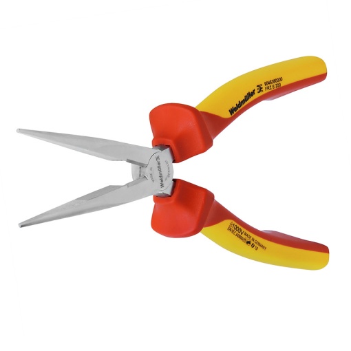 Snipe-nose pliers, 200 mm, straight, Protective insulation, 1000 V Yes