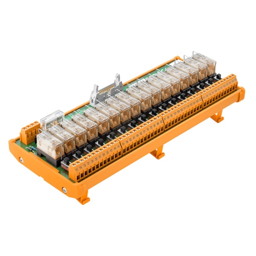Interface module with relais, RCL, LL 5.08 mm, Screw connection, Plug-in connector in acc. with IEC60603-13  DIN41651, 20-pole plug, 24 V DC  10%, 1