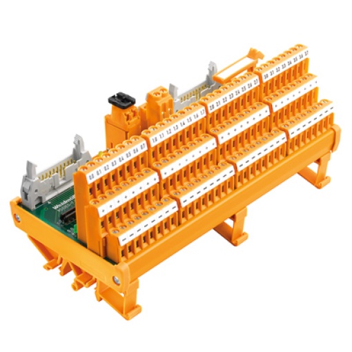 Interface module with relais, LP3R 5.08mm, Screw connection, 2 x plug-in connectors in acc. with IEC60603-13  DIN41651, 2x20-pole plug, 3-wire, LED s