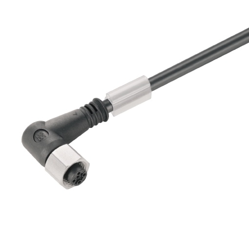 Sensor-actuator Cable, M12, Number of poles 4, 1.5 m, Socket, angled, LED No, Shielded No