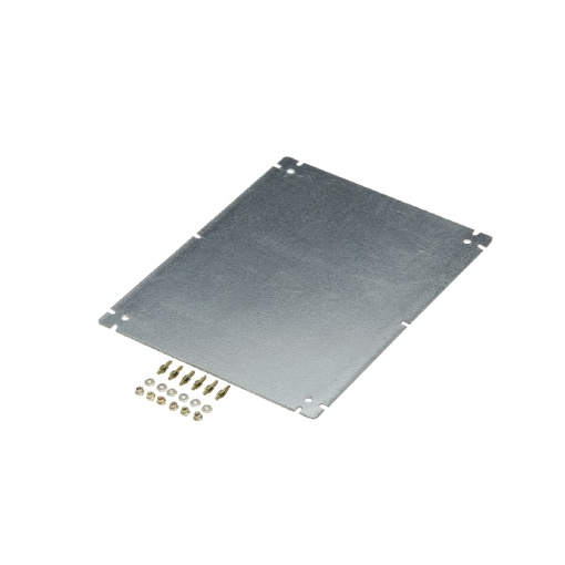 Mounting plate Housing, TBF polyester empty enclosure, Mounting plate, 249 x 319 x 2 mm, Sheet steel, galvanized, galvanized, silver