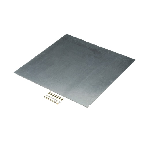 Mounting plate Housing, TBF polyester empty enclosure, Mounting plate, 555 x 550 x 2 mm, Sheet steel, galvanized, galvanized, silver