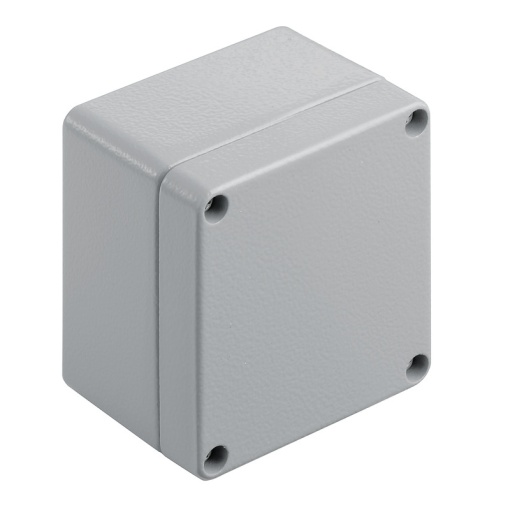 Metal housing, Width 75 mm, Height 80 mm, Depth 57 mm, Powder-coated, textured, Flange plate No, Aluminium AlSi12