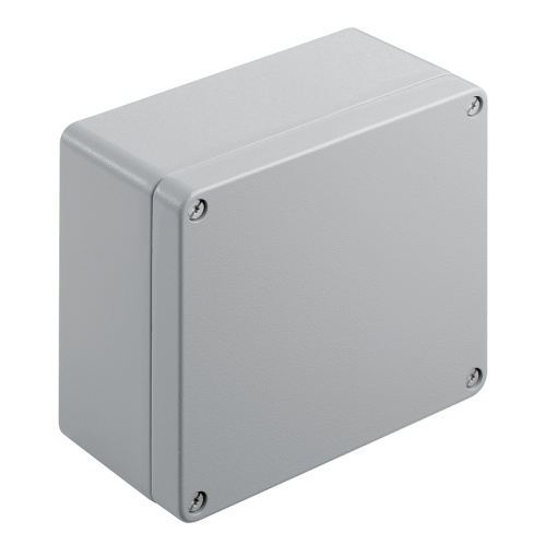 Metal housing, Width 160 mm, Height 160 mm, Depth 91 mm, Powder-coated, textured, Flange plate No, Aluminium AlSi12