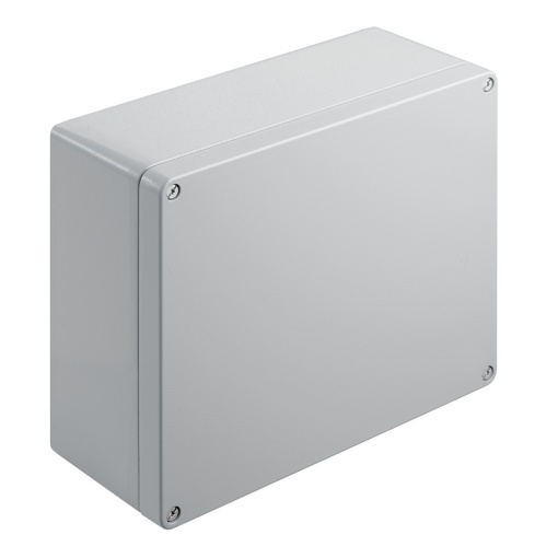 Metal housing, Width 280 mm, Height 230 mm, Depth 111 mm, Powder-coated, textured, Flange plate No, Aluminium AlSi12