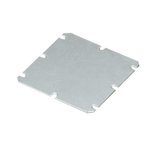 Mounting plate Housing, MPC polycarbonate empty enclosure, Mounting plate, 125 x 125 Sheet steel, galvanized, galvanized