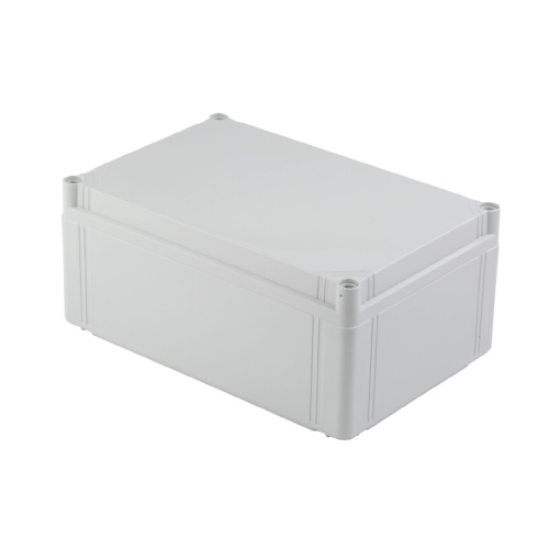 Plastic housing, FPC polycarbonate empty enclosure, 400 x 300 x 132 mm, Polycarbonate, untreated, Light Grey